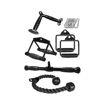 Fitnes Aparatları Set - Rowing Bar - Lat Triceps Bar - Triceps Halat - Tek El Çekiş Aparatı - V Bar