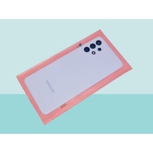 Samsung Galaxy A32 Uyumlu Arka Kapak Batarya Kapağı - Mor - Full Lensli Çok Renkli