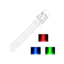 4 Ayaklı Kırmızı Yeşil Mavi 5mm Katot Diyot Üç Renk Led - 5 Adet