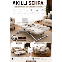 Juppo Üst Tabla Mdf Beyaz Mermer Oval Köşe Alt Krom Dışa K