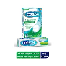 Süper Protez Yapıştırıcı Krem Naneli 40gr + Cleanser Bio Temizleme Tableti 30'lu