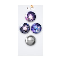 Honkai Star Rail Oyunu The Dahlia Oyun 3'lü Metal Rozet Seti 58mm İğneli Buton Çanta Yaka Rozeti Çok Renkli