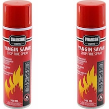 2 Adet Yangın Söndürücü - Yangın Savar Sprey 500ml + 500 Ml Ev -