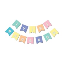 3 Paket Macaron İyi Ki Doğdun Silver Yaldızlı Banner - Doğum Günü Süsü 0 - 99
