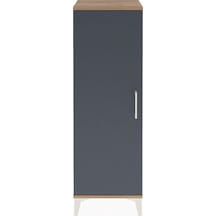 Arges Dolap Tek Raflı Tek Kapaklı Tek Askılı 44x30x134 Çam-antrasit Atlas Çam