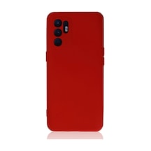 Reno 6 Kılıf Nano İçi Kadife Silikon - Kırmızı İtdark11224