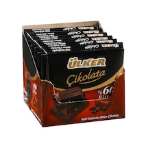 Ülker Kare Çikolata 6x60g Bitter - Ağızda Eriyen Lezzet 8'li Avantaj Paketi - 8 Adet Tarı