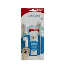 Bioline Biftek Aromalı Köpek Ağız Bakım Seti 100 G