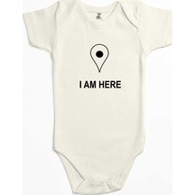 Zepplin Giyim I Am Here Ekru Bebek Body Zıbın