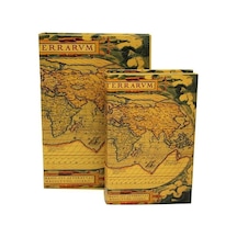 Himarry Kutu Kitap Harita 2'li Set Dekoratif Knm-c0141