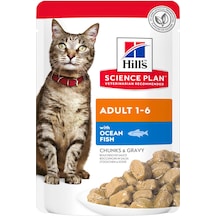 Hill's Chunks in Gravy Okyanus Balıklı Pouch Yetişkin Kedi Maması 85 G