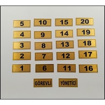 Posta Kutusu Numarası 3,9 Cm X 1,7 Cm 1-20 Adet Yapışkanlı Numara