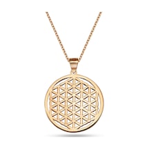 Yaşam Çiçeği Gümüş Kolye - Rose Rose Gold