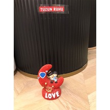 Love Ay Görünümlü Polyester Biblo