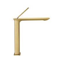 Elegant Fırçalanmış Altın Çanak Lavabo Bataryası Renkli