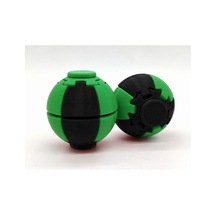 Alvera Press Küresi 3d Baskı Dönüşen Mekanik Fidget Stres Oyuncağı-siyah-yeşil