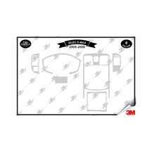 Isuzu D Max 2005-2006 Torpido Konsol Trim Göğüs Maun Kaplama Set 6 Parça Gümüş