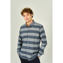 Megaldi Erkek Slim Fit Blok Desenli Pamuklu Uzun Kol Gömlek 1300 İndigo Gri İndigo Gri İndigo Megaldi Erkek Slim Fit Blok Desenli Pamuklu Uzun Kol Gömlek 1300 İndigo Gri İndigo Gri İndigo