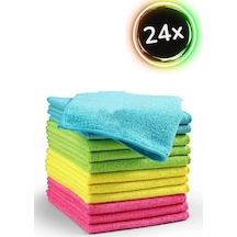 Wilma Secret Çok Amaçlı Mikrofiber Temizlik Bezi 24 Adet 30 30 Cm - Mutfak Bezi, Araç Bezi Şeffaf