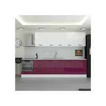 300 Cm Mutfak Dolabı Mdf Kapak Tezgah Dahil Yrkn310 102 Mürdüm 300 Cm Mutfak Dolabı Mdf Kapak Tezgah Dahil Yrkn310 102 Mürdüm