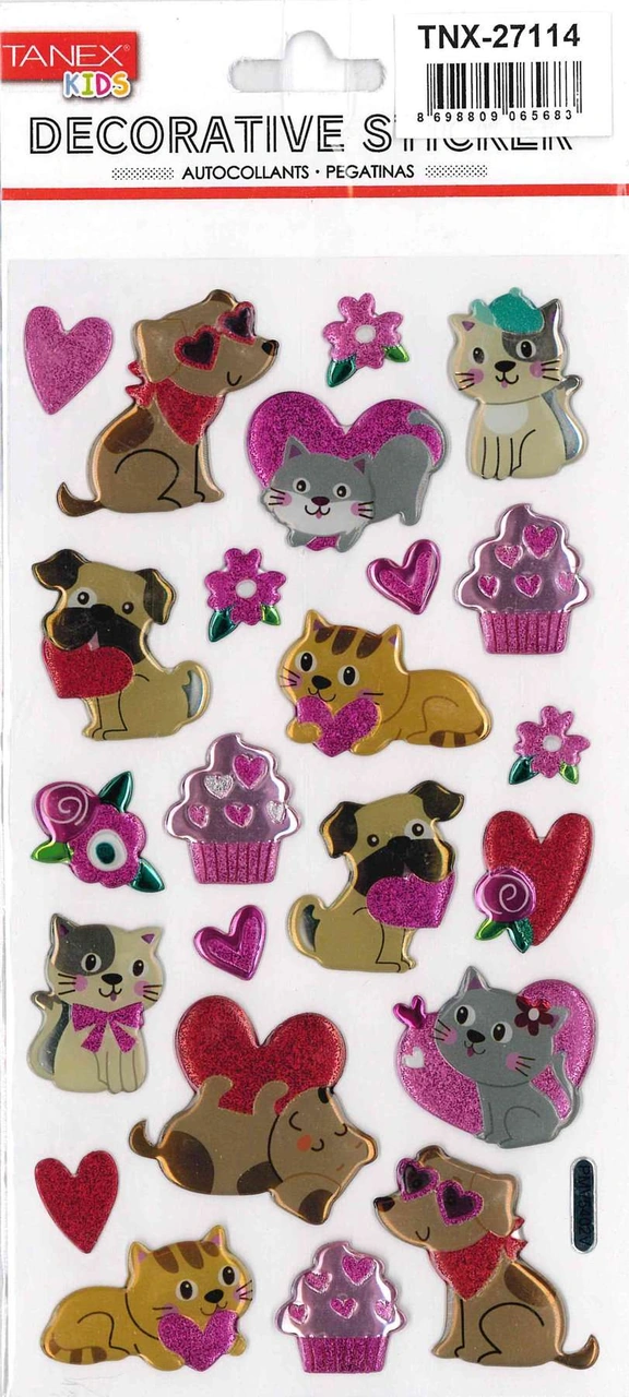 Tanex Puffy Aşık Kedi Ve Köpek Serisi Tnx-27114