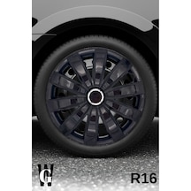 Skoda Fabia 16 İnç Jant Kapağı 4 Adet Siyah S117