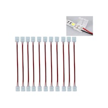 10 Adet 5050 2 Pin Şerit Led Ekleme Aparatı 3 Çipli 15 Cm Kablo