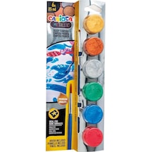 Carioca Tempera Suluboya Süper Yıkanabilir Fırçalı 25 Ml 6 Renk Metalik