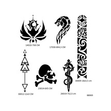 Airbrush Tattoo Kol Şerit Geçici Dövme Şablonu Sadece Desen
