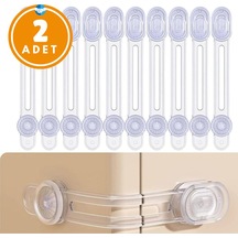 2 Adet Iz Bırakmaz Bebek Güvenlik Dolap , Çekmece Kilit Bebek Emniyet Kilidi Çok Amaçlı Kilit Bebek Çok Renkli