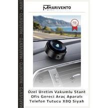Özel Üretim Vakumlu Stant Ofis Gereci Araç Aparatı Telefon Tutucu X8q Siyah