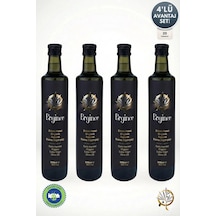 Ergince Organik Erken Hasat Natürel Sızma Zeytinyağı Soğuk Sıkım 0,2 Asit Premium Lezzet 4x500 Ml