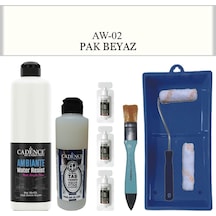 Fayans Tezgah B.-ambiente Islak Zemin Aw-02 Pak Beyaz 500ml Katalizör 30gr Taş Vernik 250 Rulo Set Pak Beyaz Pak Beyaz