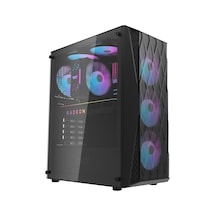 Aıgo Darkflash Dk352 650w 80+ Usb3.0 4x12cm Fan Temperlı Cam Sıyah E-atx Oyuncu Kasası
