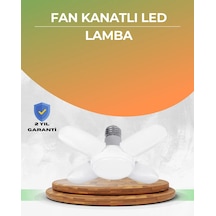 Tasarruflu Pervane Led Ampül 4 Kollu 60 Watt Geniş Alan Aydınlatma Diğer