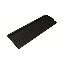 Willowhaven Siyah 20x7.4 Inç Emişli Katlanır Banyo Mutfak Splash Koruyucu Siyah