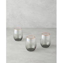 Citrus Cam 3'lü Bardak 350 Ml Amber-yeşil Amber-yeşil