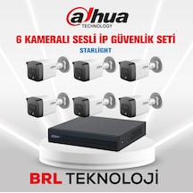 Dahua 6 Kameralı 2 Mp Sesli İp Güvenlik Kamera Seti Ipc-hfw1230tc1-sa