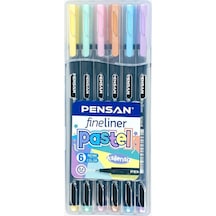 Pensan Fineliner 6 Lı Pastel Pvc Kutu  6200