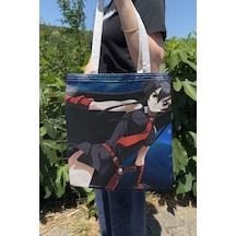 Zipzap Akame Ga Kill Çift Taraflı Kanvas Bez Çanta Yazlık Kışlık Anime Çantası V4