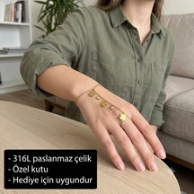 Lúmina Clover Charm Dört Yapraklı Yonca Figürlü Şahmeran Bileklik Çok Renkli