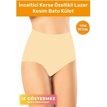 Yüksek Belli Toparlayıcı Lastikli Korse Özellikli Şerit Göstermez Dikişsiz Ten Bato Külot Ten Rengi