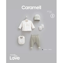 Caramell Mini Travel 5'li Hastane Çıkışı Zıbın Seti Yeşil renkli