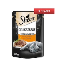 Sheba Delikatesse Hindili Pouch Konserve Yetişkin Kedi Maması 12 x 85 G