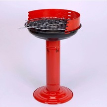 Dörtel Boru Ayaklı Kömürlü Mangal 44 Cm Yuvarlak