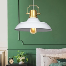 Homing Retro Gold Üst Detaylı Beyaz Metal Sarkıt Ayd-3642 Beyaz