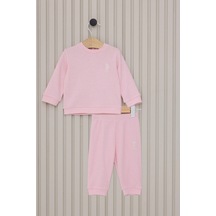 U.S. Polo Assn. Kız Bebek Uzun Kol 2lı Takım - Açık Pembe Açık Pembe