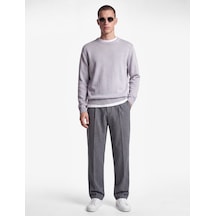 Koton Viskon Karışımlı Cepli Pileli Slim Fit Kumaş Pantolon Lacivert 7wam40028hw