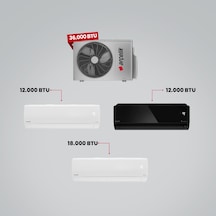 Arçelik 36100 Md Pro Dış Ünite 12 BTU Siyah + 12 BTU Beyaz + 18 BTU Beyaz Iç Üniteler 1+3 Multi Sistem Klima