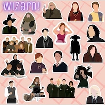 Harry Potter - Wizard Sticker Seti Laptop Notebook Telefon Etiket Journal